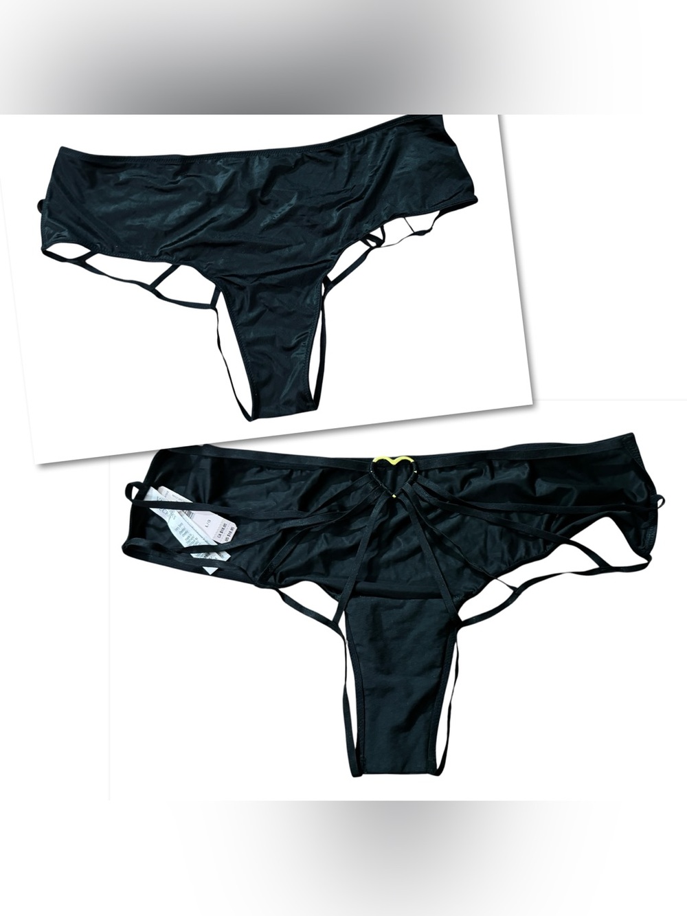 Victoria’s Secret Open-Back Heartware Strappy Cheeky Panty Size L NWT